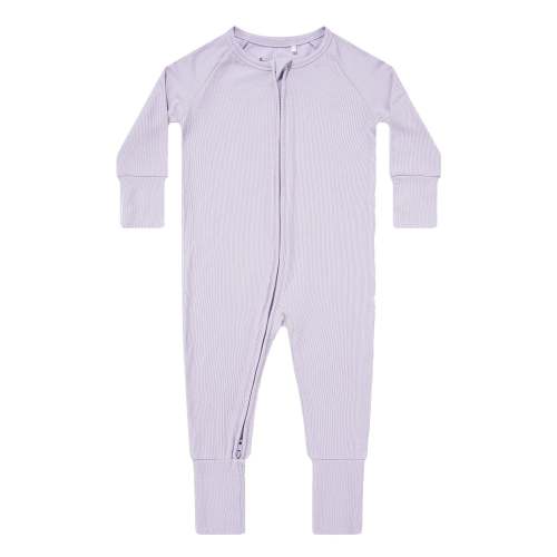 Lilac Small Ribbed Zip Romper
 – Brave Little Ones