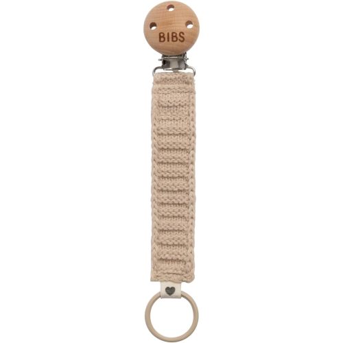 BIBS Pacifier Clip Knitted - Vanilla