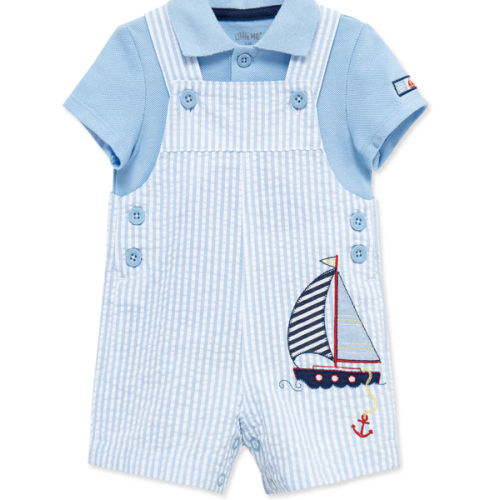 Sailboat Woven Shortall Set (3M-12M)