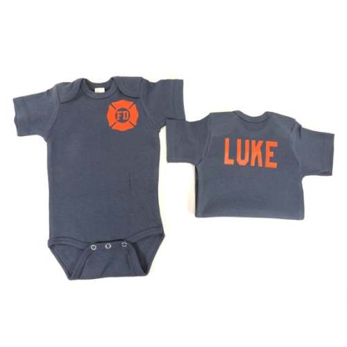 Firefighter Baby or Toddler shirt, Future Firefighter, Just like Daddy Shirt, Personalize Birthday Shirt, Baby Shower Gift, FFB003