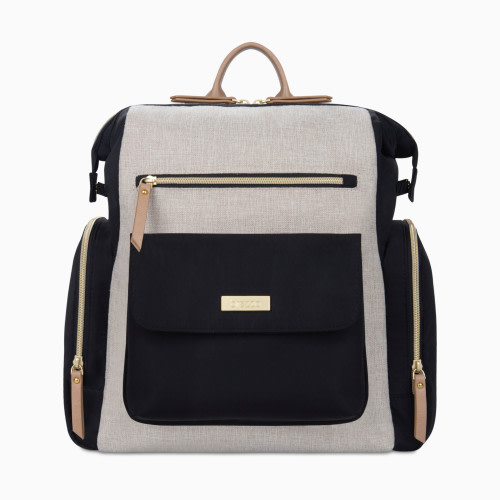 Baby Brezza Martine Diaper Bag Backpack - Black/Tan