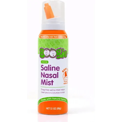Boogie Saline Nasal Spray Mist for Baby and Kids, Allergy Relief, Nasal Decongestant, Made with Saline, Fresh, 3.1 Ounce (Pack of 1)