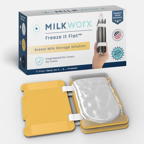 Freeze It Flat Breastmilk Freezer Organizer (Yellow, Double 1pk)