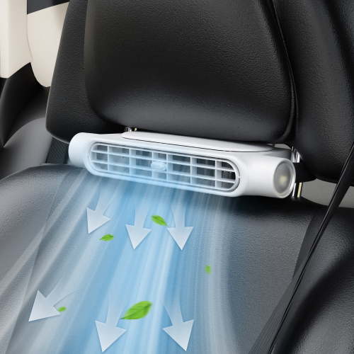 3 Speed Portable Driver and Passenger's Seat Vehicle Fan Cooler Car Seats Cooling Fansfor SUV Van RV Truck Sedan，Mini Car Mounted Seat Back Cooling Fan,