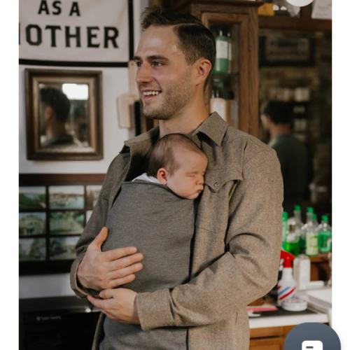 Lalabu Dad Shirt | Original Babywearing T-Shirt with Kangaroo Pouch | Baby Wrap Carrier for Newborns & Infants | Baby Wrap Carrier for Newborns | Essential for new Dads