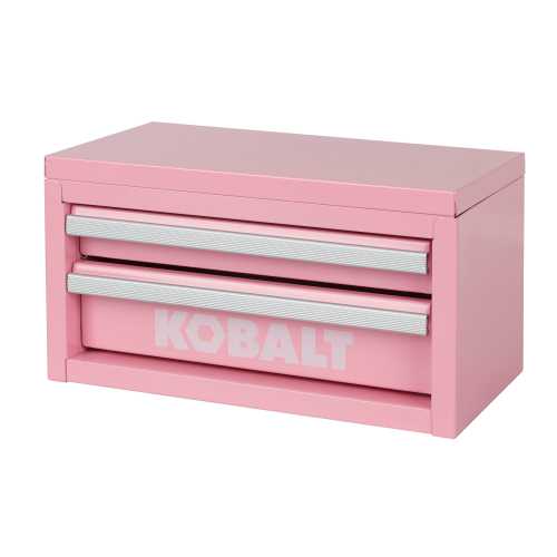 Kobalt Portable Mini Toolbox 10.83-in W x 5.91-in H x 5.91-in D 2 -Drawer Pink Steel Tool Box