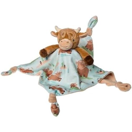 Mary Meyer Lovey Stuffed Animal Security Blanket Plush Soft Snuggle Toy, 13 x 13-Inches, Hetty Highland Cow