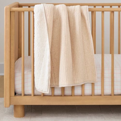 Cozy Jersey Linear Cloud Baby Blanket - Oatmeal