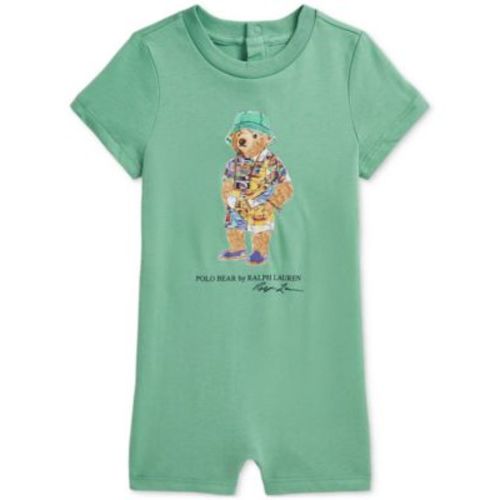 Baby Boys Cotton Jersey Bear Shortall