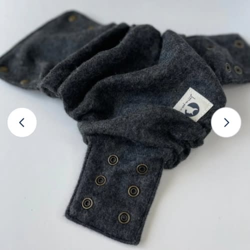 Alpaca Diaper Cover - M, Charcoal