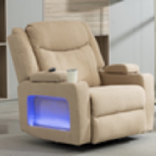 Luna Swivel Rocker - Power Recliner with Heat & Massage