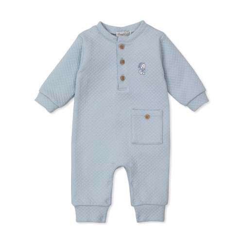 Pack of Pups Blue Jacquard Playsuit