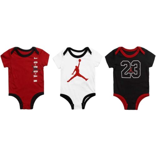 Jordan Baby Assorted Bodysuits, 3-Pack (3 Months, Gym Red(555955-R78)/Black)