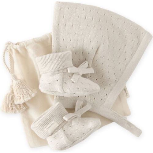 Pointelle Knit Gift Set - Natural, Grey - Pehr | Maisonette