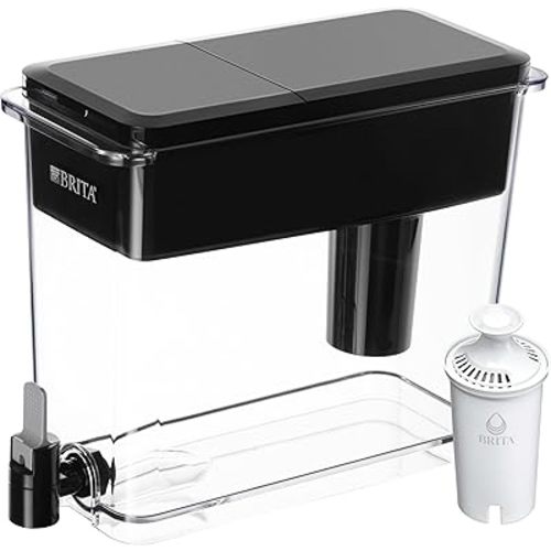Brita 27 Cup Filter Dispenser, Reduces Chlorine taste and odour from Tap Water, Filters 151 Litres, UltraMax, Black