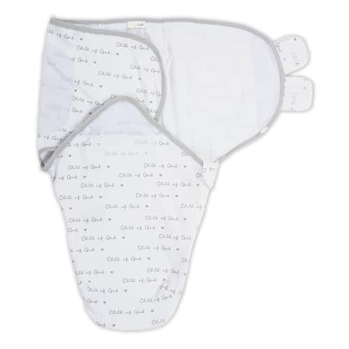 LollyBanks Swaddles 100% Organic Cotton for Boys and Girls, 0-3 Months Newborn Swaddle Sack with Easy Change Zipper, Sleep Swaddle Neutral Baby Registry (Christian Baby)