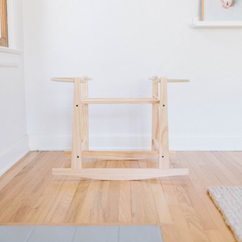 Modern Rocking Bassinet Stand- Natural Pine – Bee Like Kids