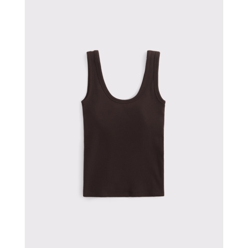 Bra-Free Rib Scoop Neck Tank