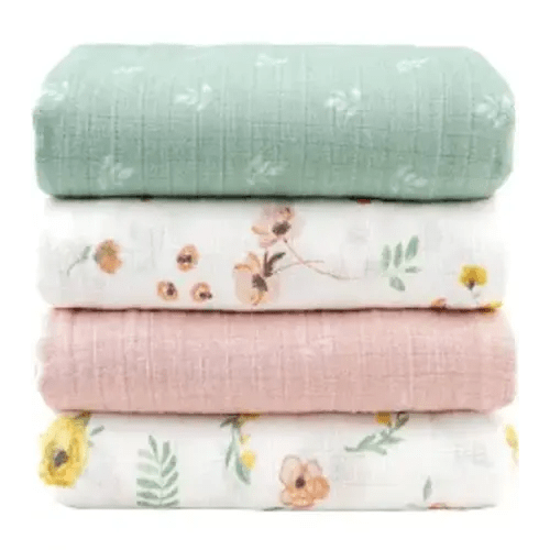 Momcozy Muslin Swaddle Blanket 4 Pack Large 70% Bamboo 30% Cotton Floral Design Soft Breathable Silky Baby Girl Newborn Wrap Swaddle Blankets Receiving Blanket - Google Search