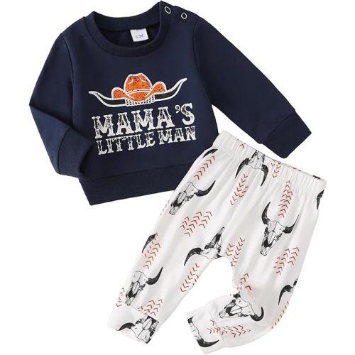Yvowming Baby Boy Clothes Fall Clothes Truck Print Long Sleeve Pullover Tops + Pant Sets Toddler Winter Outfits
