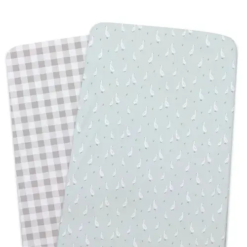 Bubba Blue 2 Pack Fitted Sheet Bedside Sleeper Provincial Olive/Taupe | Baby Bunting AU