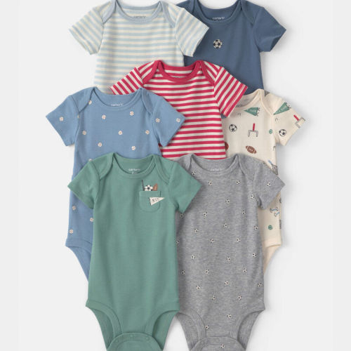 Baby Boy 7-Pack Sports Short-Sleeve Bodysuits | Carter’s Oshkosh Canada