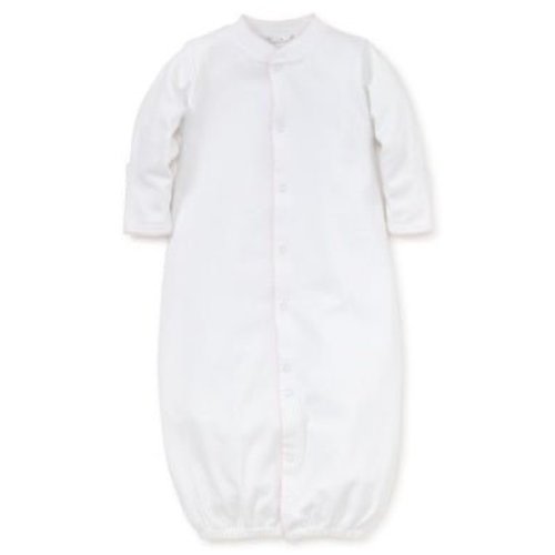 Kissy Kissy Basics Converter Gown White with Pink | Fun & Fancy – Fun & Fancy Children's Boutique