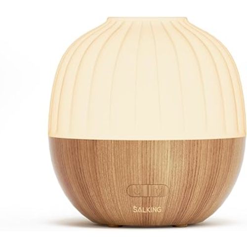 SALKING Essential Oil Diffuser, 300ml Aromatherapy Diffuser for Essential Oils, Ultrasonic Diffuser with Adjustable Mist Mode Timers, Cool Mist Humidifier with 8 Color Lights, for Office Home