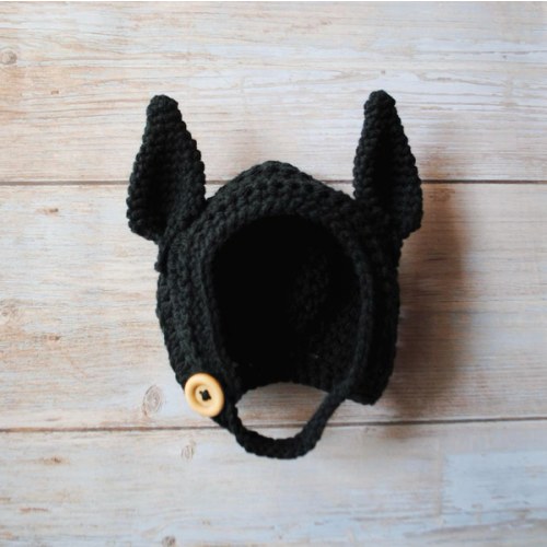 Crochet Baby Bat Bonnet: Newborn Halloween Costume With Ears - Etsy