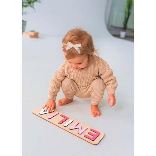Personalized Name Puzzle Baby Wooden Toys for Toddler Kids
              - 5 with PEGS
              - My color scheme