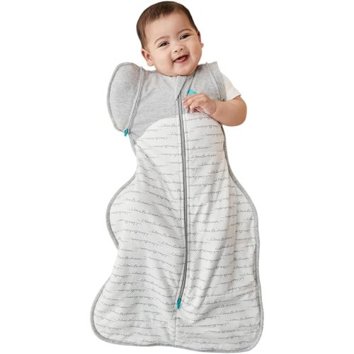 Love To Dream Swaddle Up Transition Bag Original, Medium (6-8.5kg), Built-in Quilt for Cool Room Temperatures (16-20°C), 2.5 TOG, Patented Zip-Off Wings, White