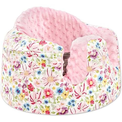 Seat Cover Compatible with Bumbo Seat, Soft and Breathable Baby Floor Seat Cover for Baby Boy & Girl (Cover Only), Colourful Floral