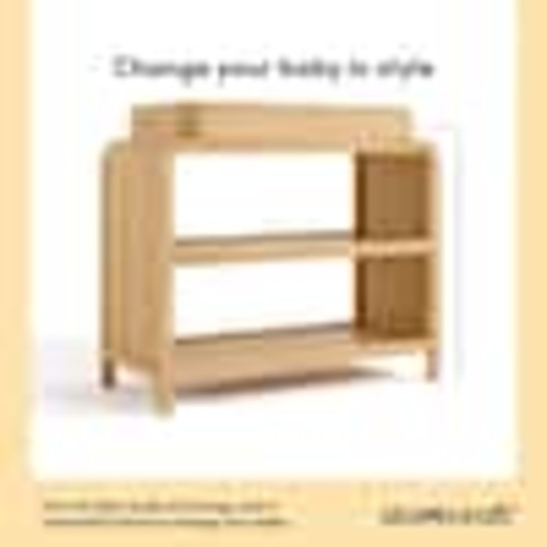 Storkcraft Santos Natural Changing Table with Removable Changing Table Topper 00542-305
