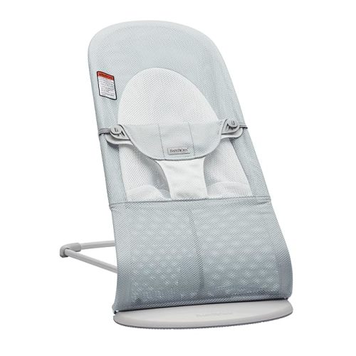 BabyBjörn Bouncer Balance Soft, Tri-Fabric, Sand Grey | 2-in-1 Adjustable Baby Bouncer Seat and Toddler Chair, Newborn to Toddler (8-29 lbs), 4 Positions, Lightweight & Portable