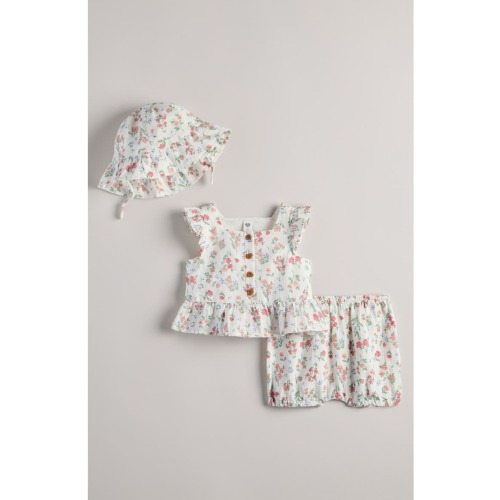 Ruffle Tank, Shorts & Bucket Hat Set, 9M