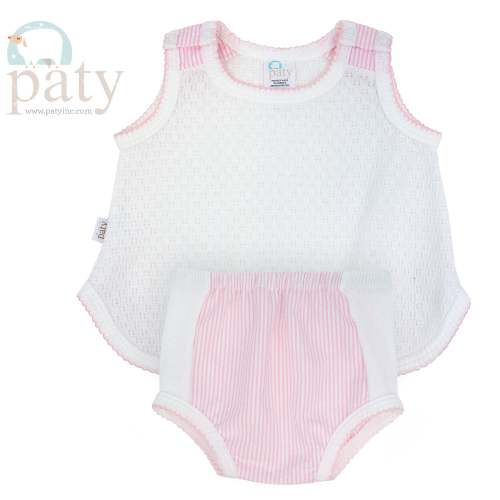 Paty Knit, Sleeveless Diaper Set #15S016