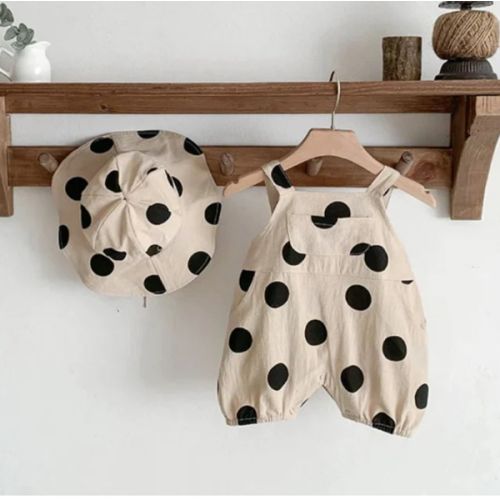 Polka Dot Romper With Bucket Hat | RYAN AND REMI