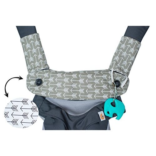 Mila Millie Premium Drool and Teething Reversible Cotton Pad - Fits Ergobaby Four Position 360 and Most Baby Carrier