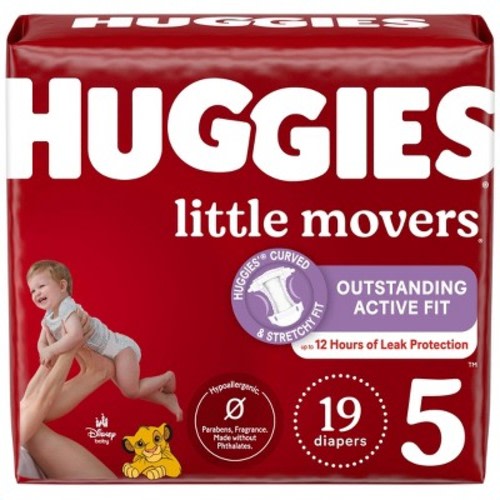 Huggies Little Movers Diapers - Size 5 - 19ct
