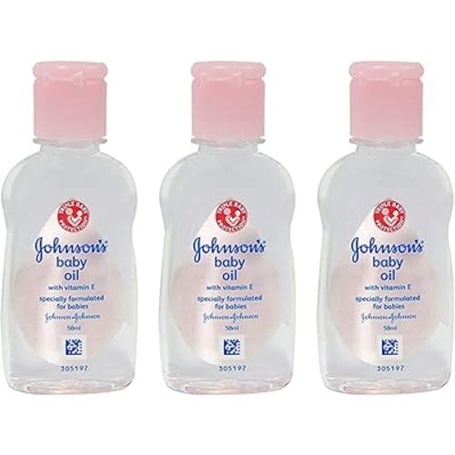 Johnson's Baby Massage Oil, 50 ml / 1.7 FL Oz - 3 Pack
