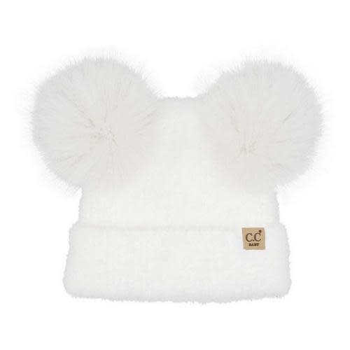 Baby Girls' C.C Pom Pom Plush Beanie
