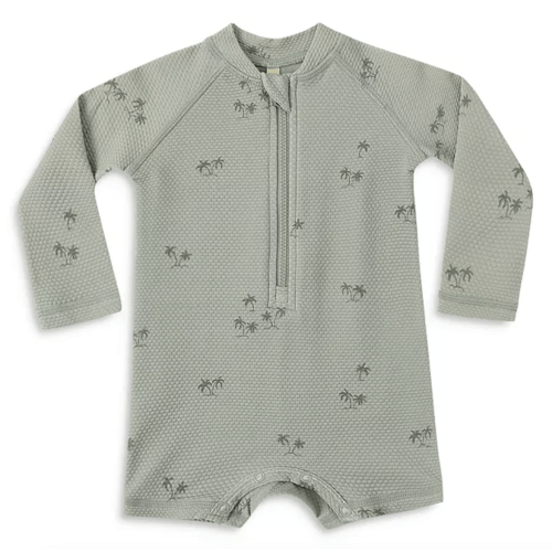 Quincy Mae Boys' Long Sleeve One Piece Rashguard Swimsuit