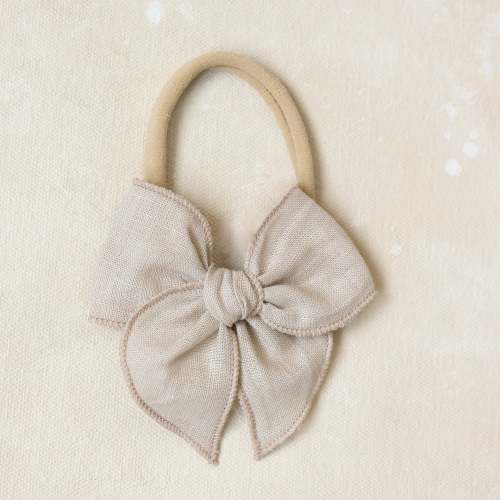Mini Fleur Bow Headband // Chai