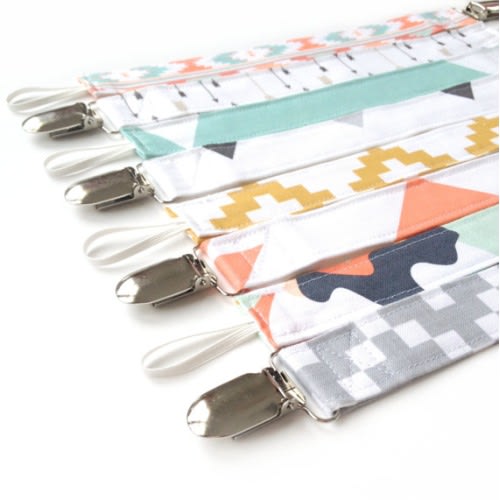 Pacifier Clip  Binky Clips  Baby Girl / Baby Boy by FawnandFinn