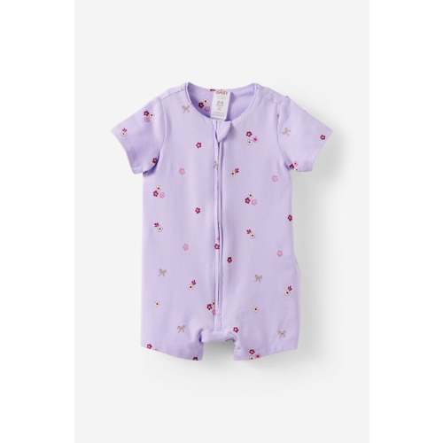 Growie Short Sleeve Zip All In One Romper
