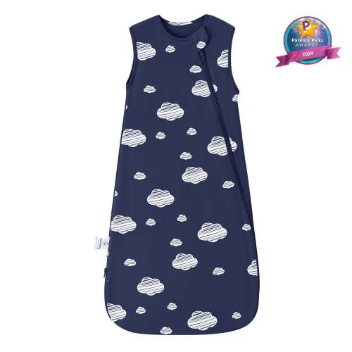 Organic Cotton Sleeveless Sleeping Bag 0.5 TOG - Navy Sky
