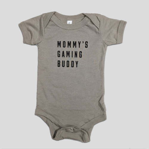 Mommy's Gaming Buddy Onesie in Khaki