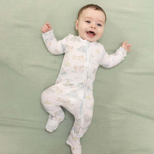 Farm Animal Party - 2 Way Zipper Footie