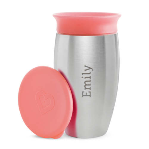 Munchkin Personalized Miracle® Stainless Steel 360° Cup - Light Pink