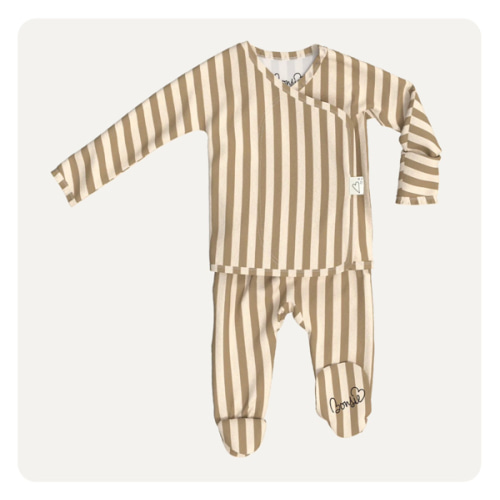 Footie - Toffee Twist – Bonsie Skin to Skin Babywear